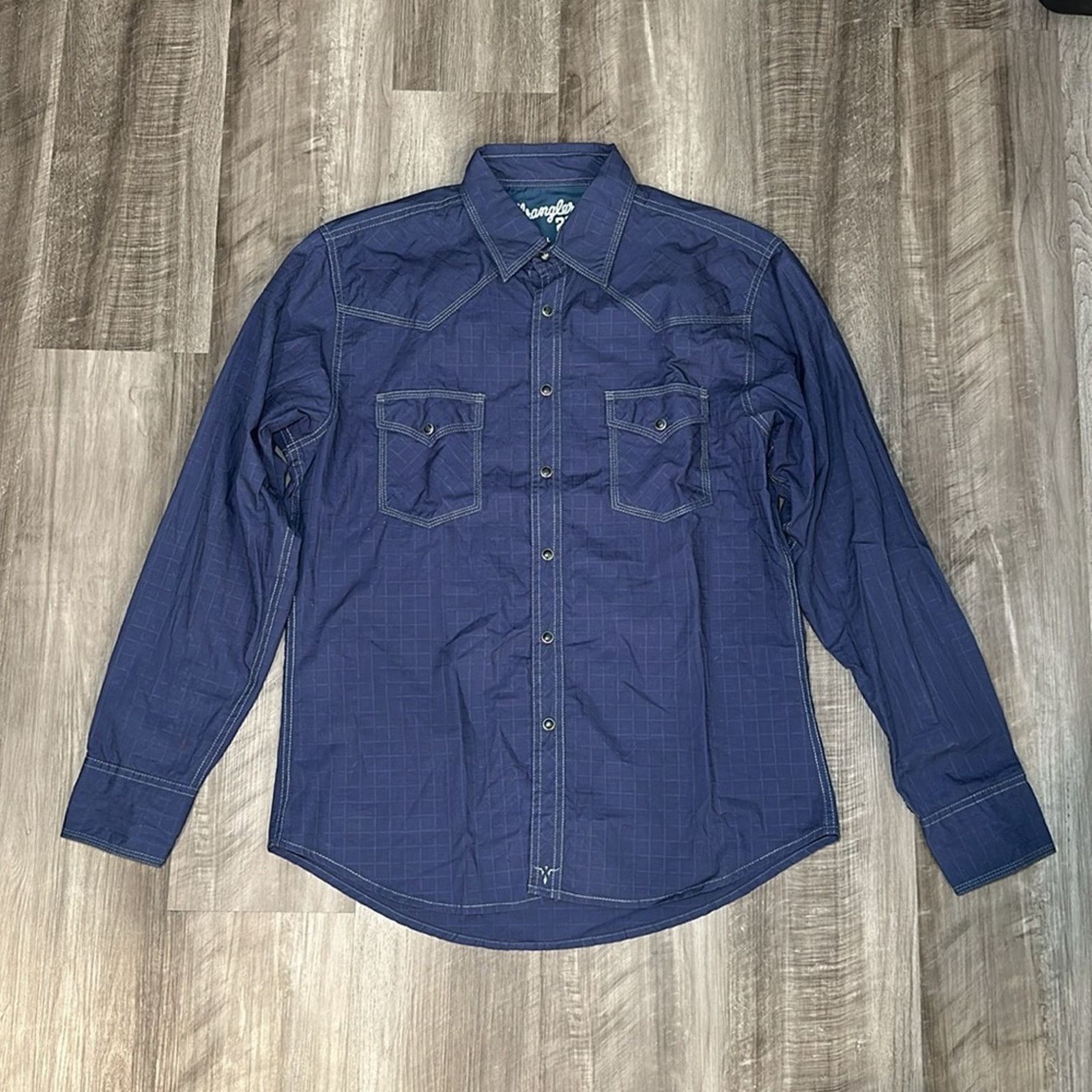 Wrangler Wrangler 20X Western Long Sleeve Pearl Snap Button - Large Size US L / EU 52-54 / 3 - 2 Thumbnail