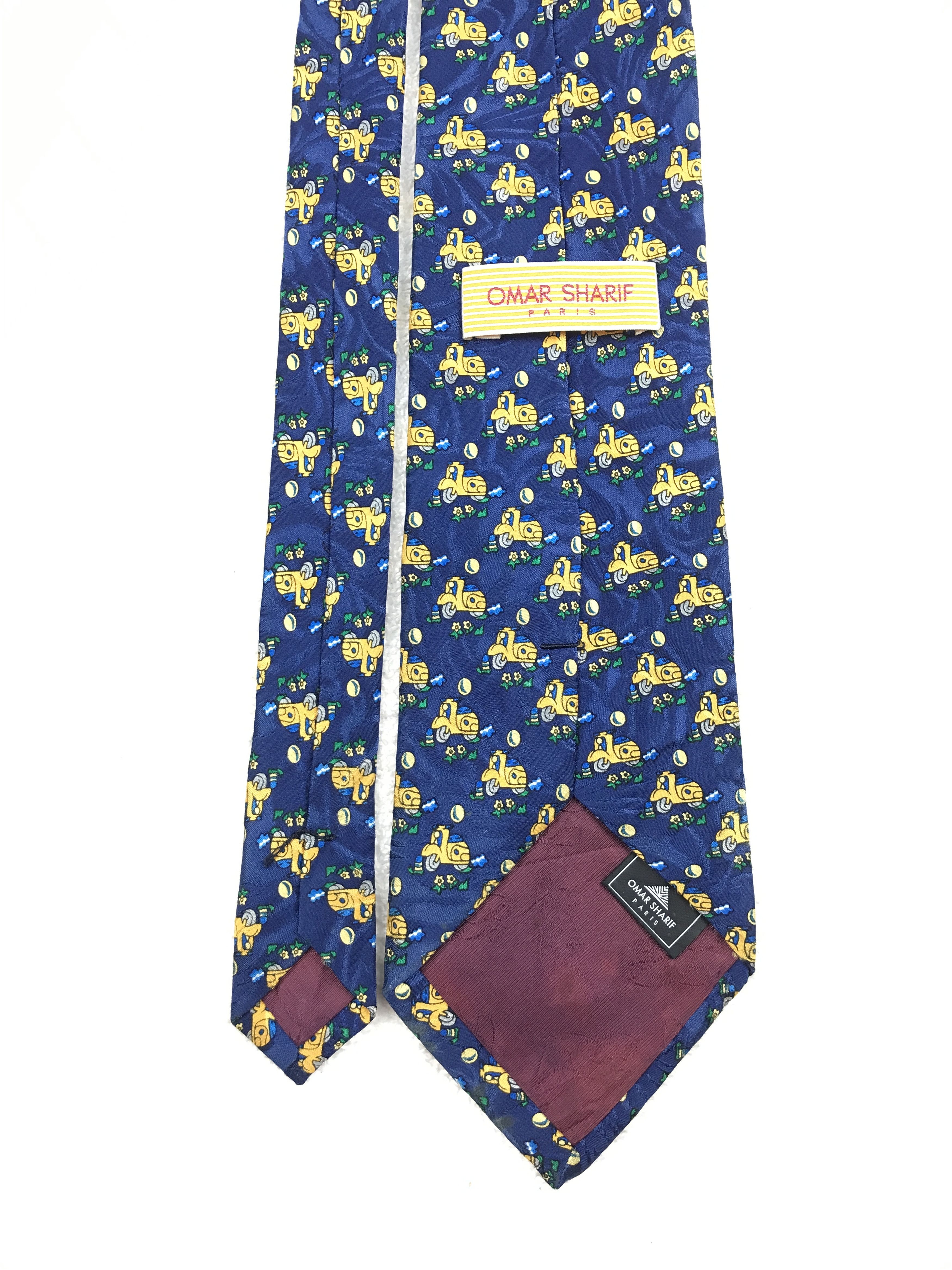 Designer × Vintage Vintage Omar Sharif Paris Silk Necktie Size ONE SIZE - 4 Thumbnail