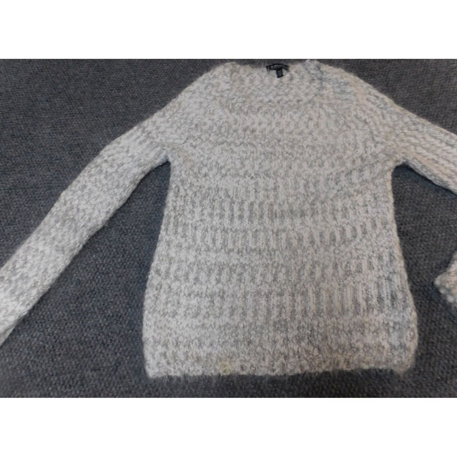 Buffalo David Bitton Buffalo by David Bitton Sweater Pullover Womens M Gray Knit Crew Neck Long Sleeve Embroidered Stretch Classic Size M / US 6-8 / IT 42-44 - 3 Thumbnail