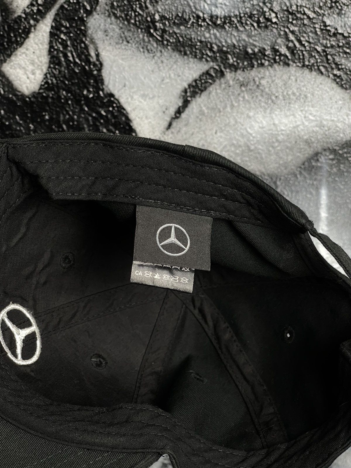 Mercedes-Benz Mercedes-Benz Embroidered Logo Black Racing Cap Hat Size ONE SIZE - 8 Thumbnail