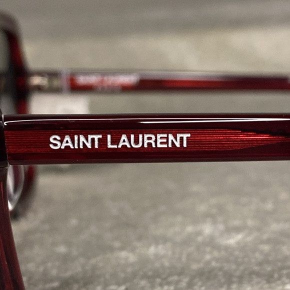 Saint Laurent Paris Saint Laurent 54mm Square Sunglasses in Brown [IN CASE] Size ONE SIZE - 7 Thumbnail