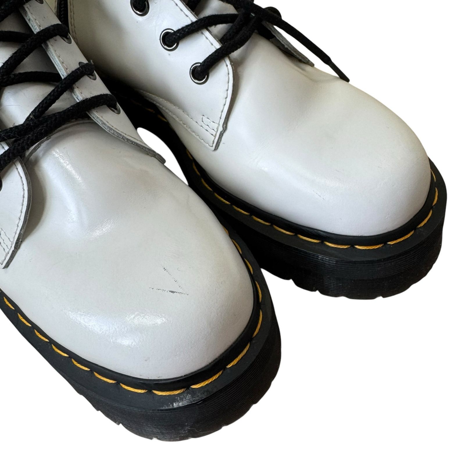 Dr. Martens DR. MARTENS Jadon Platform Boot White Smooth Leather W10/M9 Size US 10 / IT 40 - 6 Thumbnail