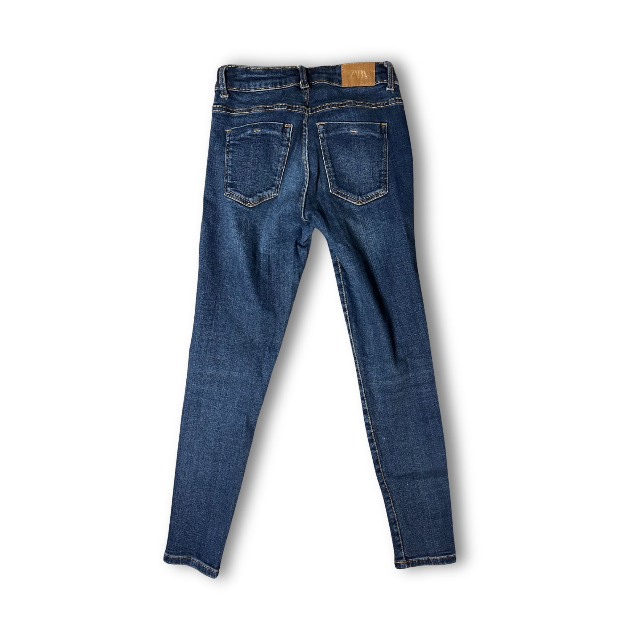 Zara Zara Womens Basic Denim Jeans USA 4 Classic Blue Mid-Rise Sk Size 27" / US 4 / IT 40 - 3 Thumbnail