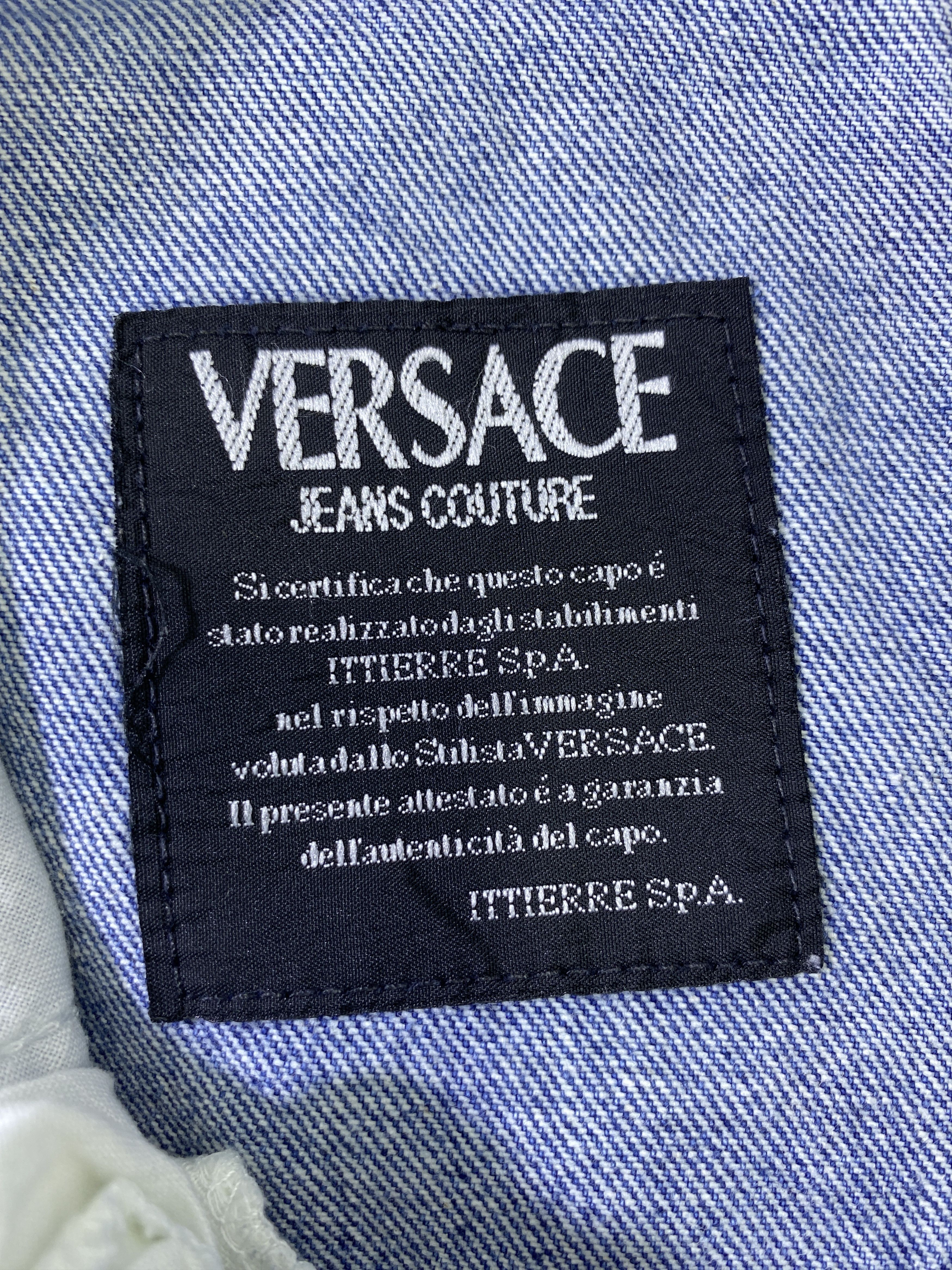 Versace Versace Distressed Blue Wash Jeans - J957 Size US 27 - 11 Thumbnail