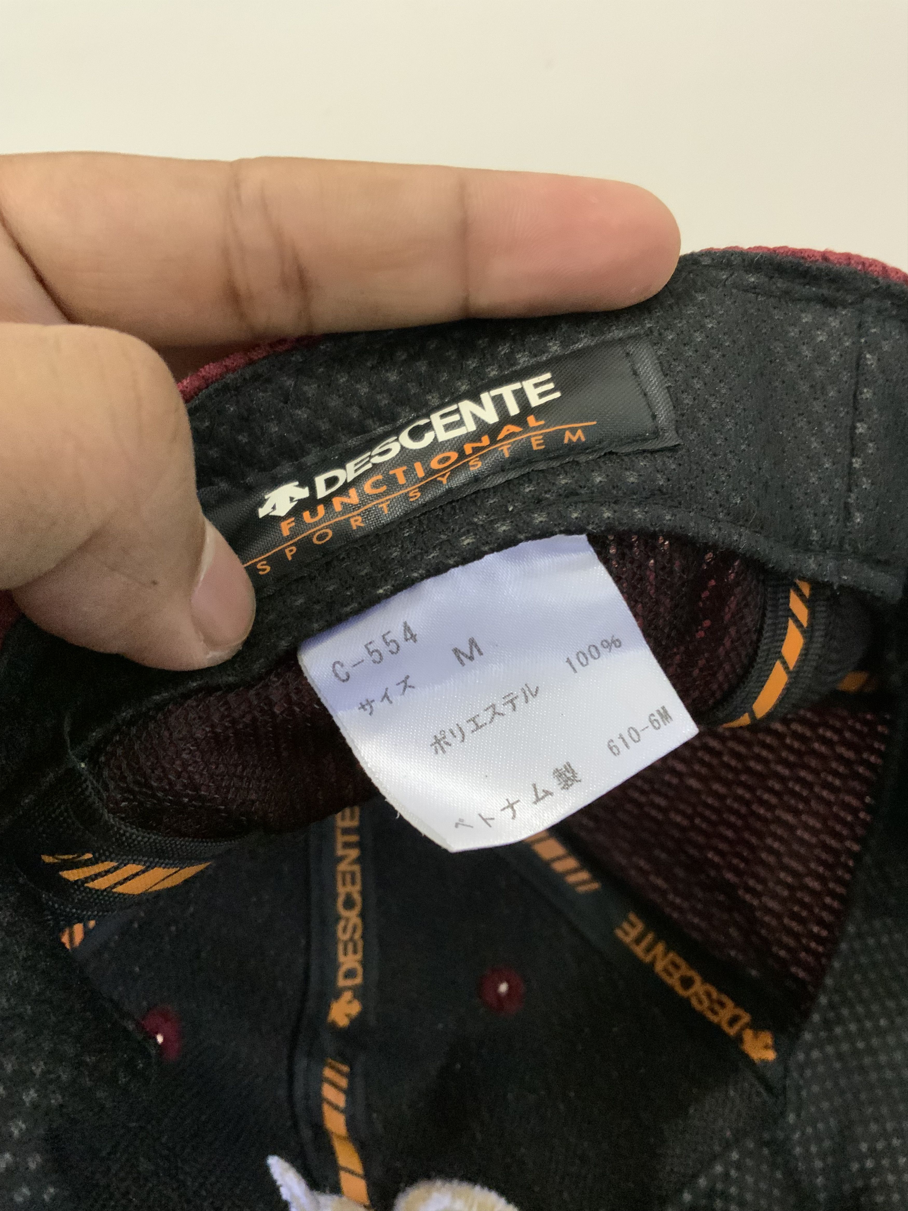 Japanese Brand Descente Maroon Fitted Hat Cap Size ONE SIZE - 12 Thumbnail