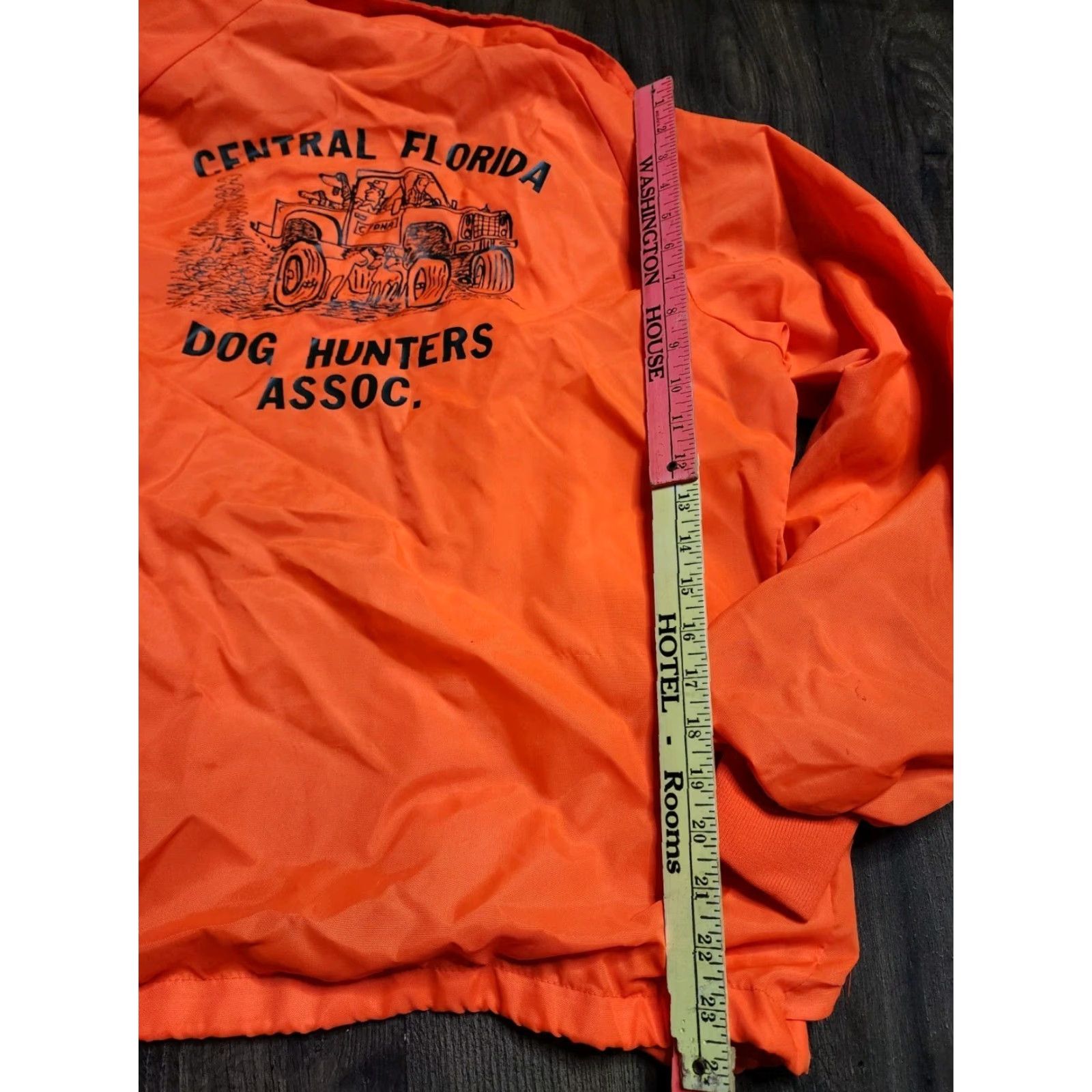 Hunter Vintage West Ark Dog Hunters Association Windbreaker Jacket Men M Orange Nylon 90s Size US M / EU 48-50 / 2 - 4 Thumbnail