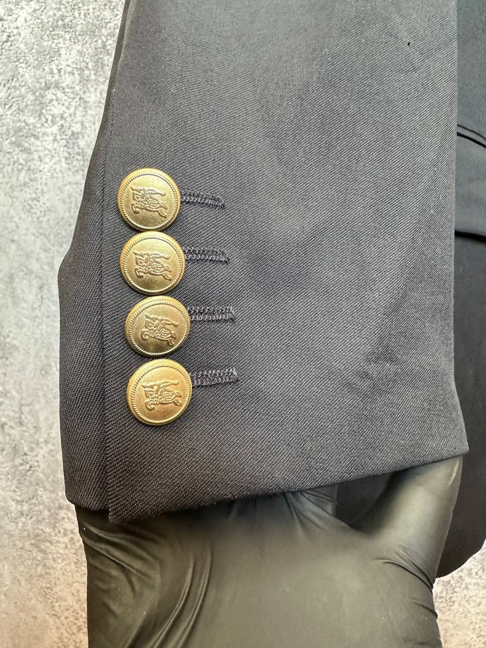 Burberry × Vintage BURBERRY London Blazer Super 100's Wool Gold Buttons Size 44R - 12 Thumbnail