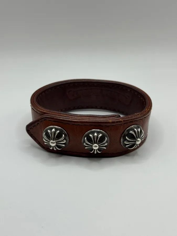 2 Button Leather 3 アクセサリー Snap Chrome Hearts