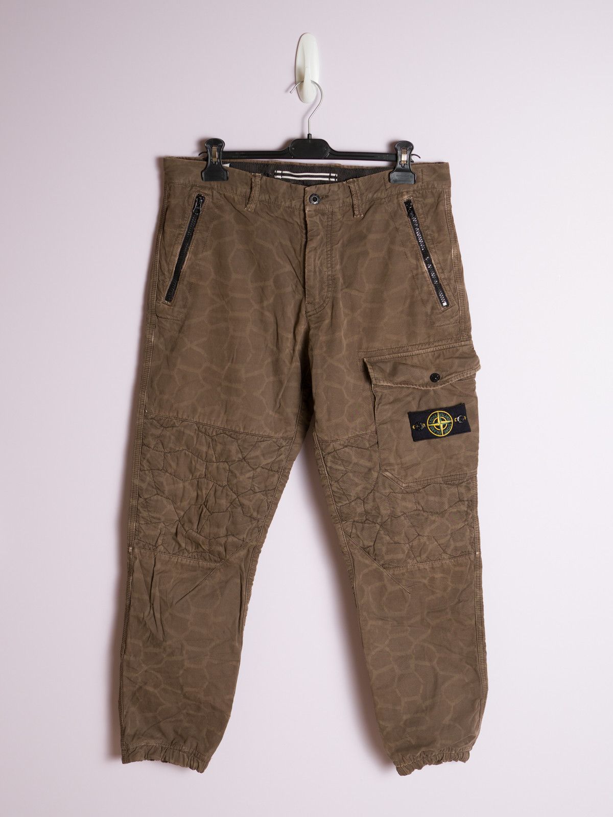 image of Stone Island Laser Print On The Finished Garment in Brown, Men's (Size 32)
