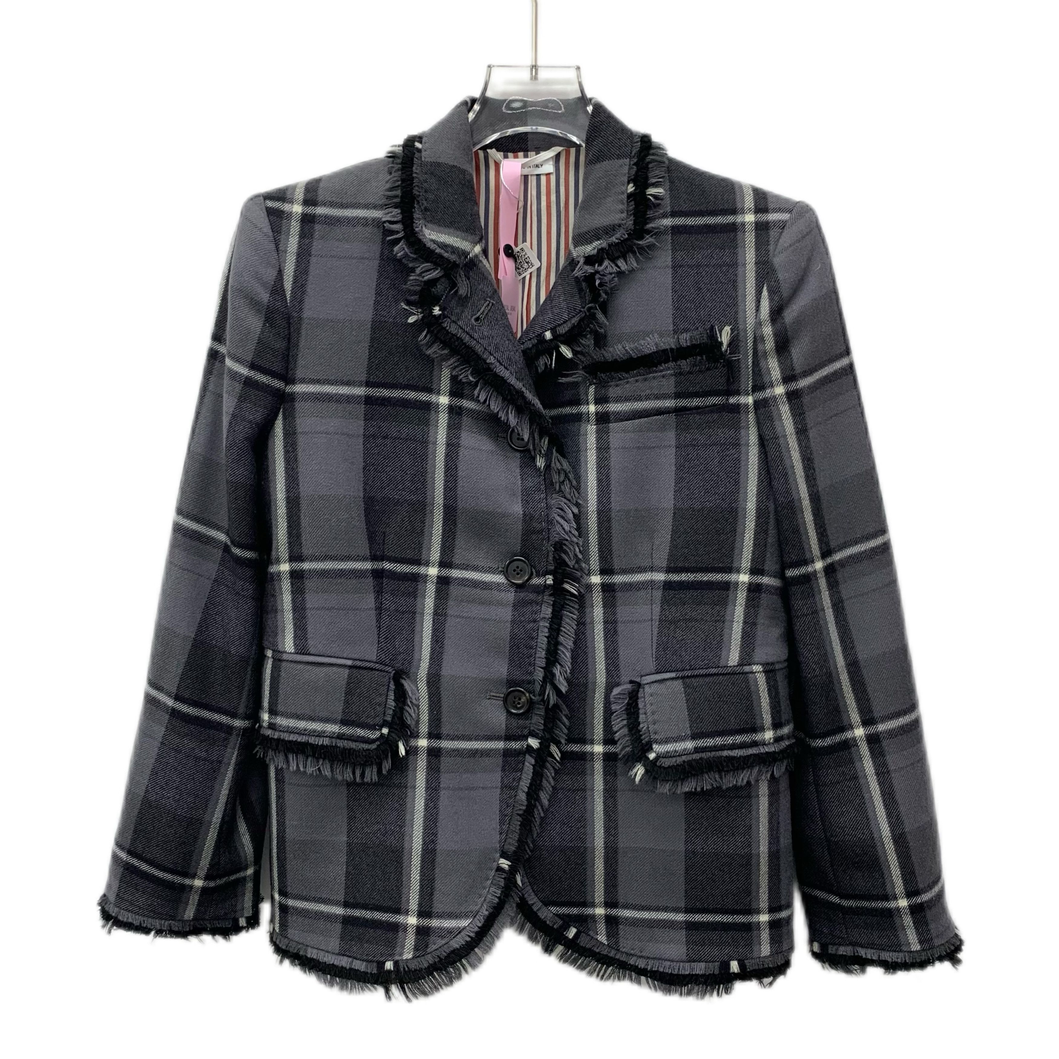 Thom Browne Thom Browne Blazer – Grey Single-Breasted Jacket (Size 38 S) Size S / US 4 / IT 40 - 1 Thumbnail