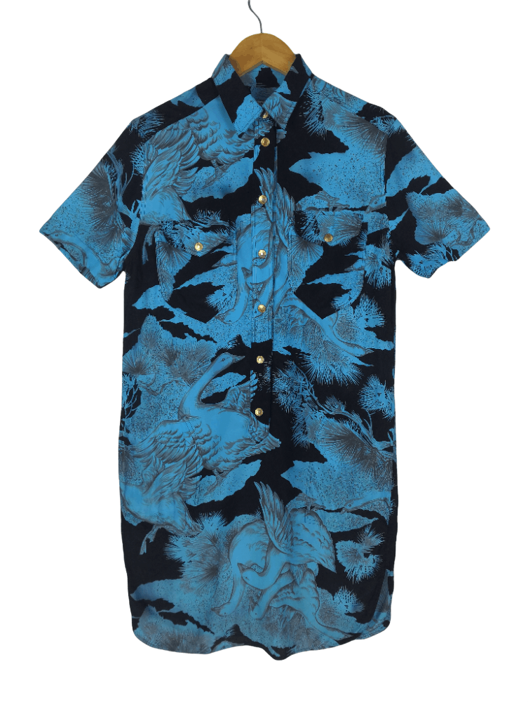 Moschino Vintage 90s Moschino Shirt Abstract Habitat Art Overprint Size M / US 6-8 / IT 42-44 - 2 Thumbnail