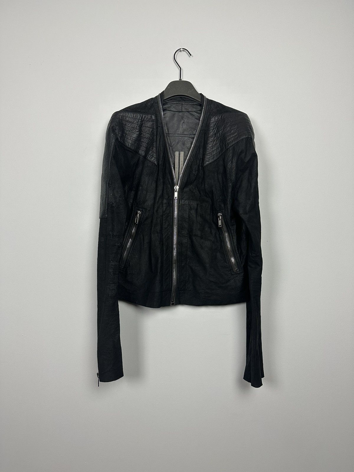 Rick Owens SS21 ‘PHLEGETHON’ Performa Shoulder Cropped Klaus Jacket Size US M / EU 48-50 / 2 - 2 Thumbnail