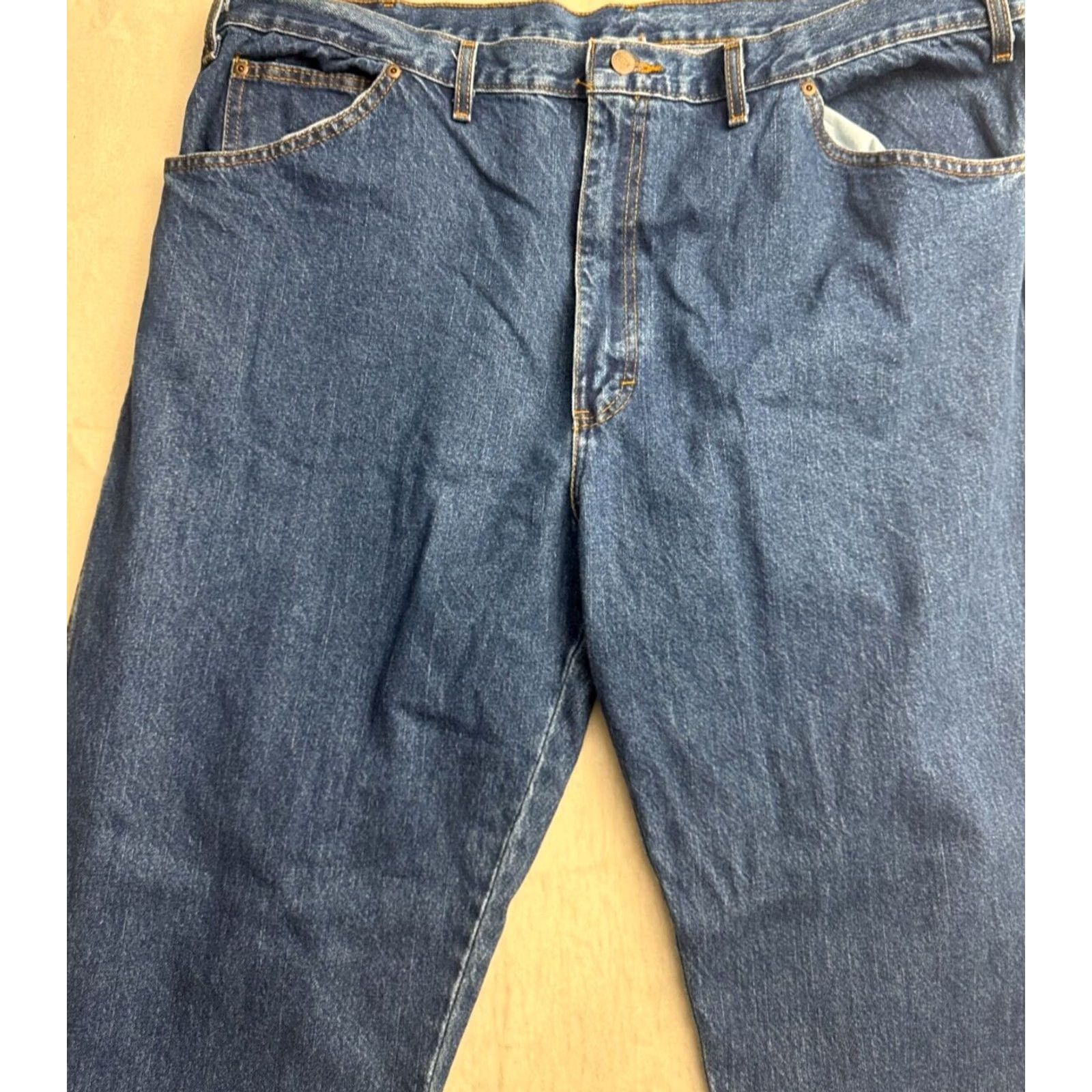 Dickies Dickies Blue Jeans Relaxed Straight 44x34 Cotton Denim Zip Button Mens Workwear Construction Mechanic 45x34 - Size 44/34 Size US 44 / EU 60 - 5 Thumbnail