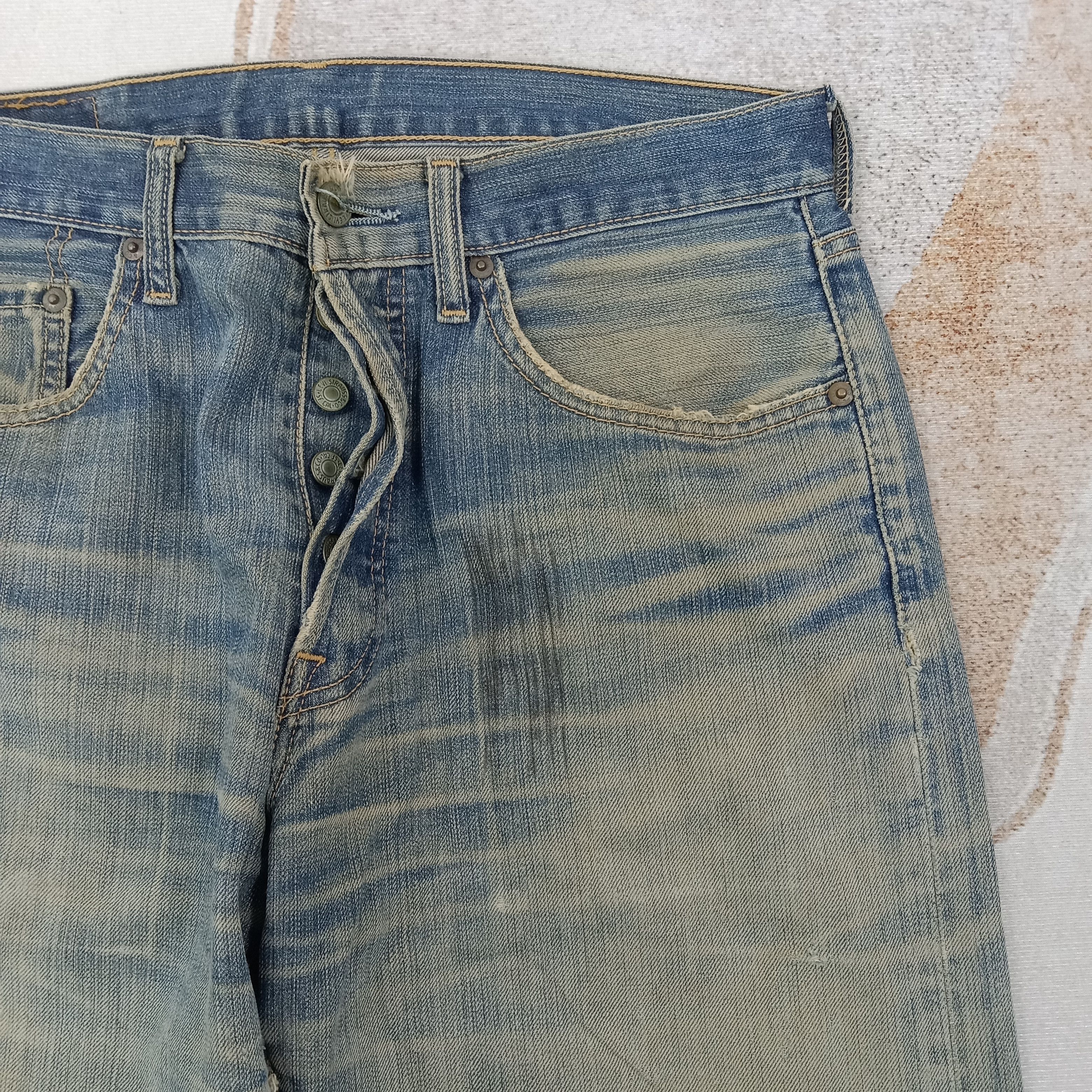 Levi's Levi's 501 Distressed Grunge Denim Jeans C258N22 Size US 31 - 3 Thumbnail
