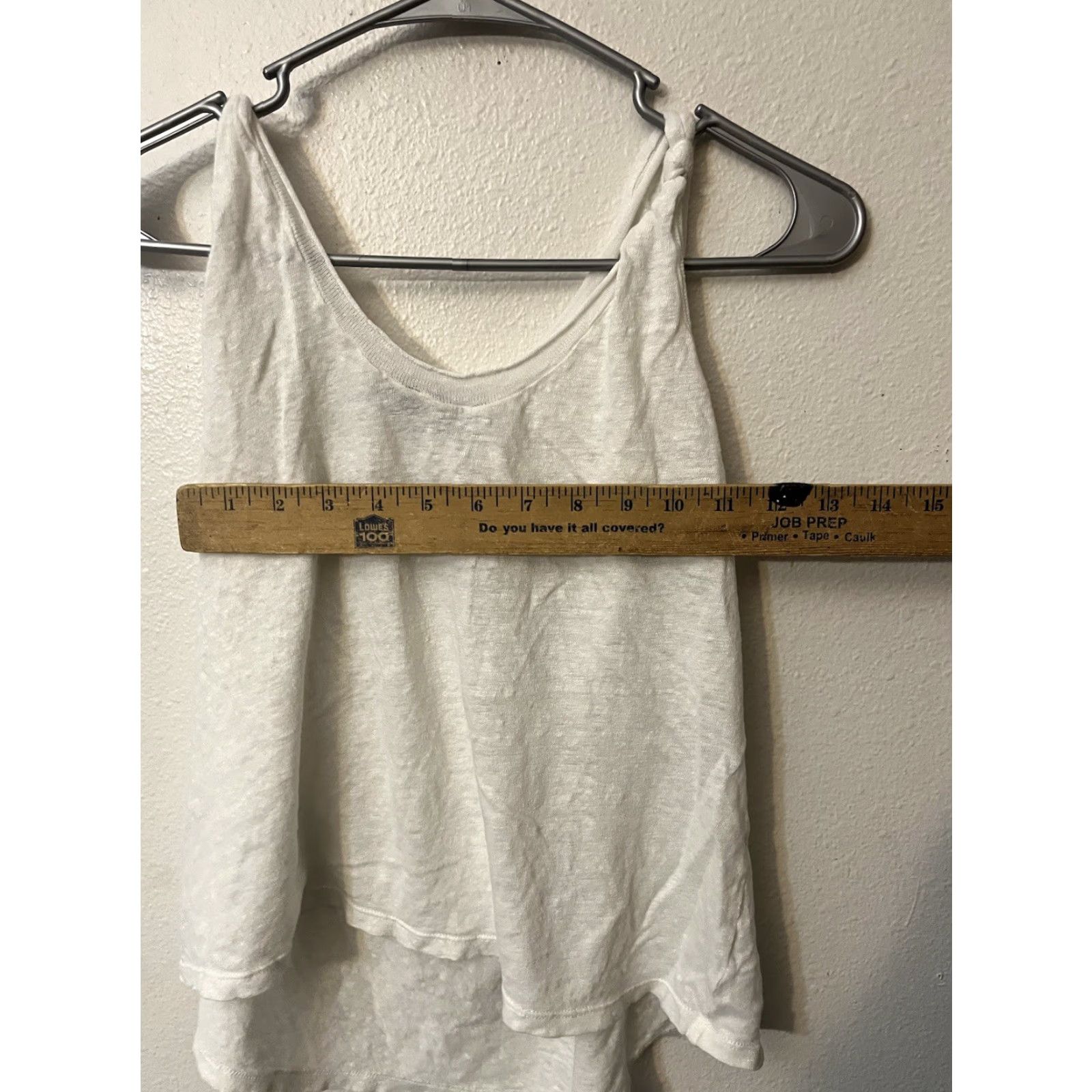 Theory VINTAGE Theory Tank Women S White Linen Sleeveless Tunic Scoop Neck Casual Size S / US 4 / IT 40 - 6 Thumbnail