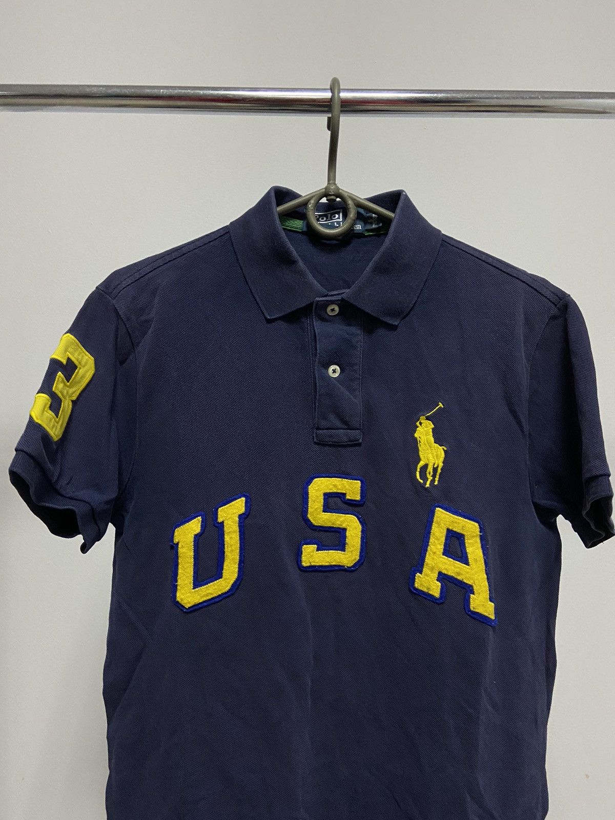 Polo Ralph Lauren × Vintage Polo Ralph Lauren USA big logo polo t shirt Size US S / EU 44-46 / 1 - 2 Thumbnail