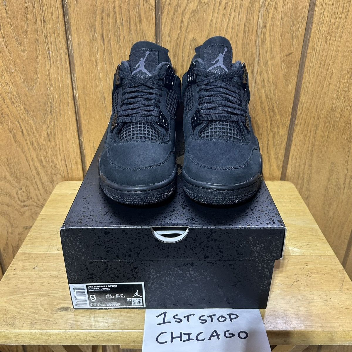 Jordan Brand Nike Air Jordan 4 Retro 2025 Black Cat FV5029-010 Mens 9 NEW Size US 9 / EU 42 - 2 Thumbnail