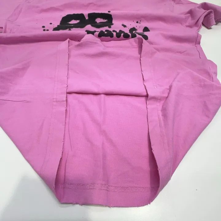 Balenciaga Balenciaga Pink Hand Drawn Logo T-Shirt 0079-2507 Size S / US 4 / IT 40 - 8 Thumbnail