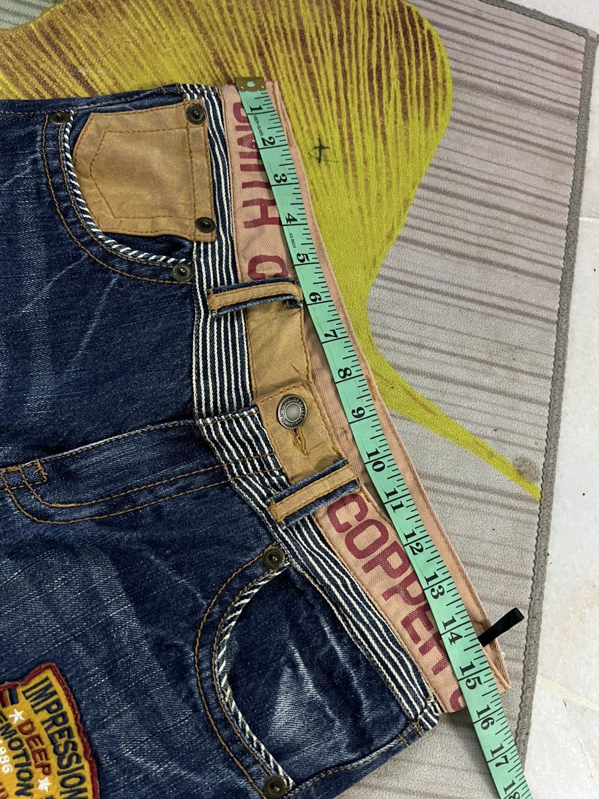 Japanese Brand 💥Smith Cooper Distress Patchwork Japanese Jean Size US 31 - 3 Thumbnail