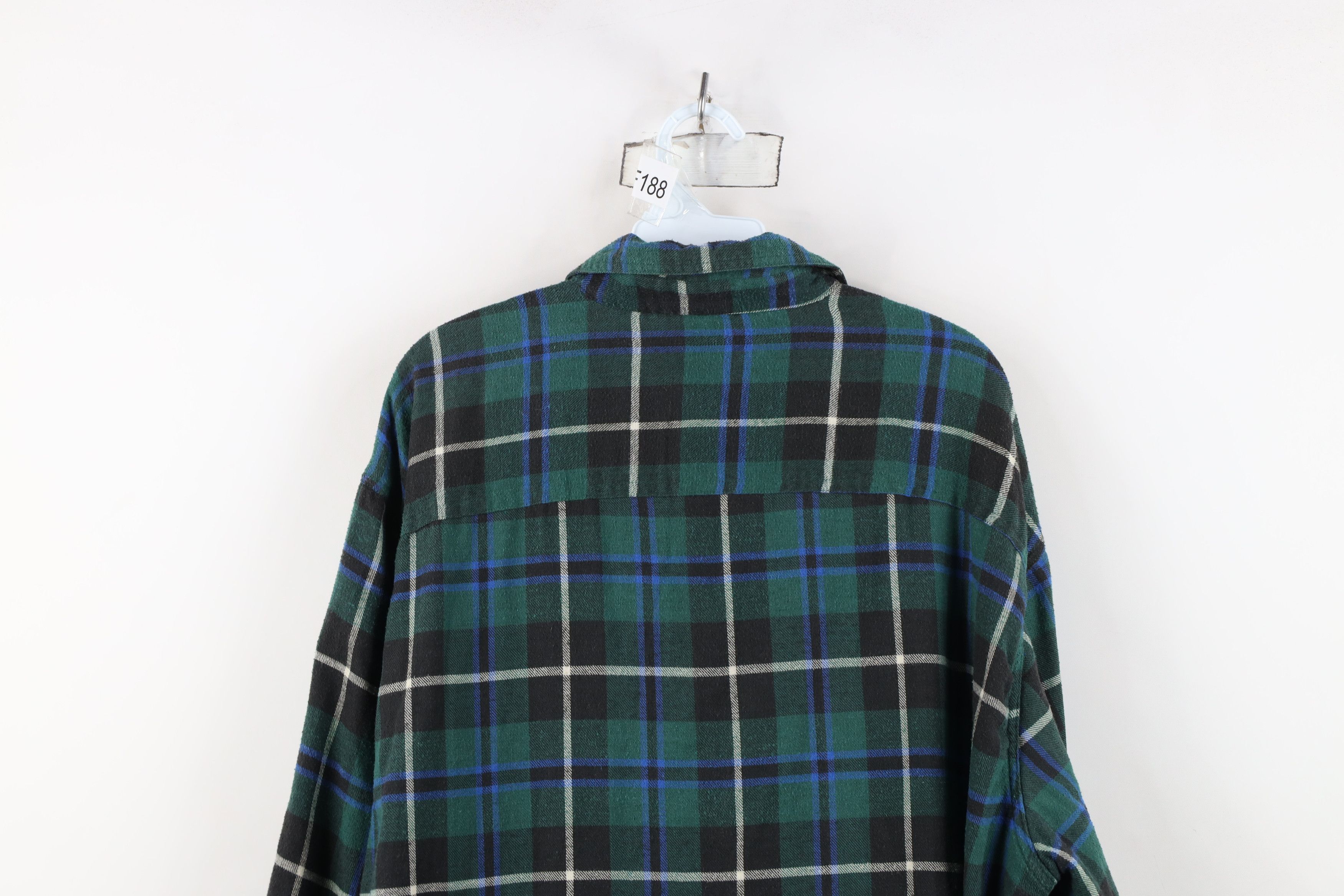 Vintage Vintage 90s Streetwear Flannel Button Shirt Jacket Plaid Size US XL / EU 56 / 4 - 10 Thumbnail