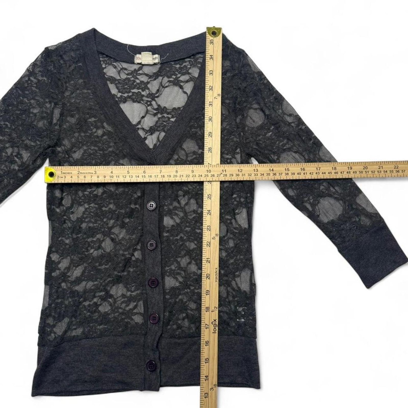 Other Lace Button Up Sheer Layering Top - Sweater Size Medium Size M / US 6-8 / IT 42-44 - 3 Thumbnail