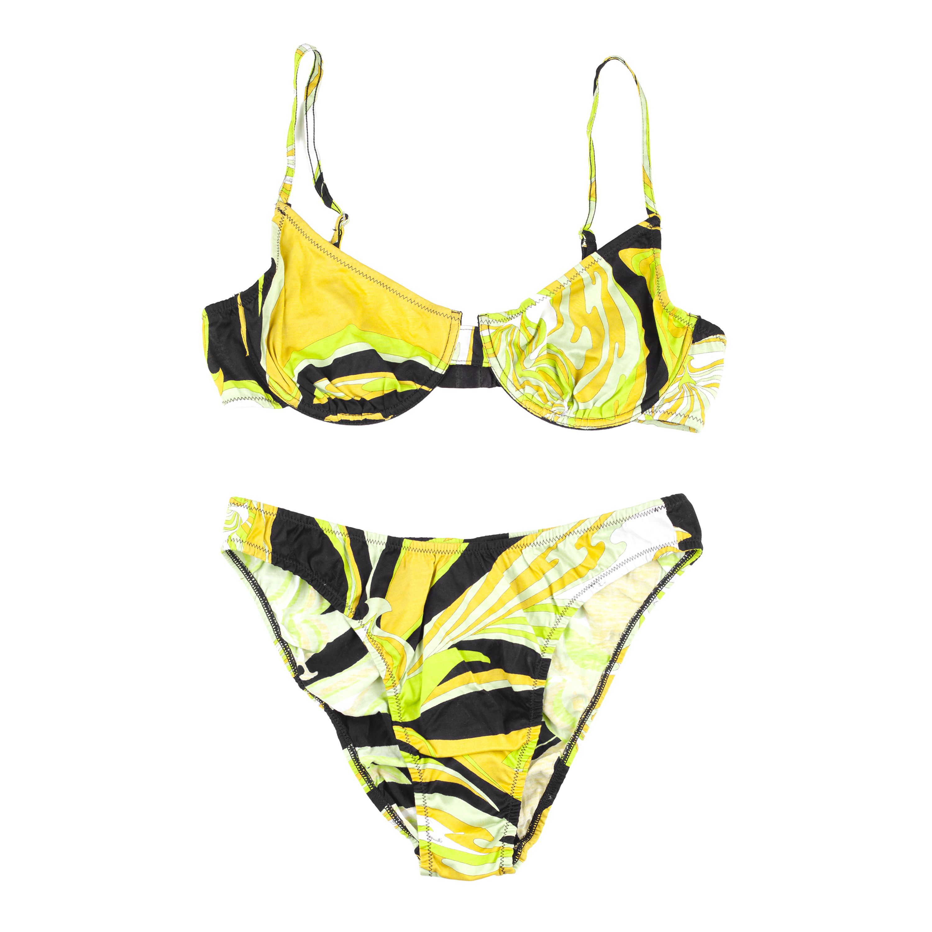 Emilio Pucci Emilio Pucci Vintage Yellow Lingerie Set Size ONE SIZE - 1 Thumbnail