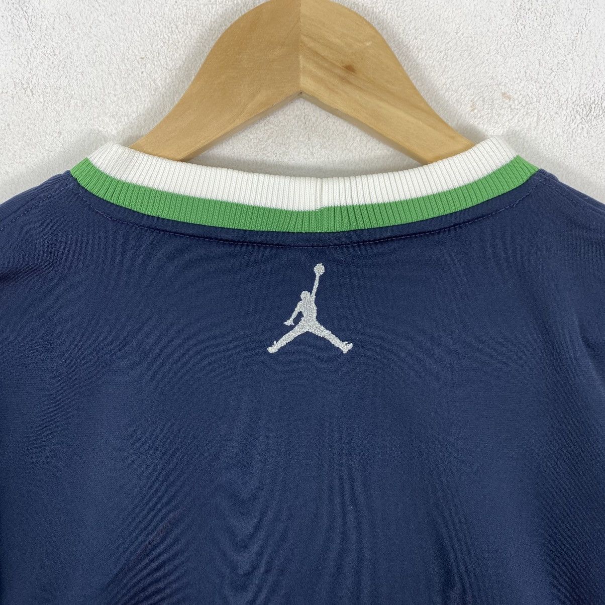 Jordan Brand Vintage Jordan Navy Blue Green V-Neck Mesh Jersey L Size US L / EU 52-54 / 3 - 6 Thumbnail