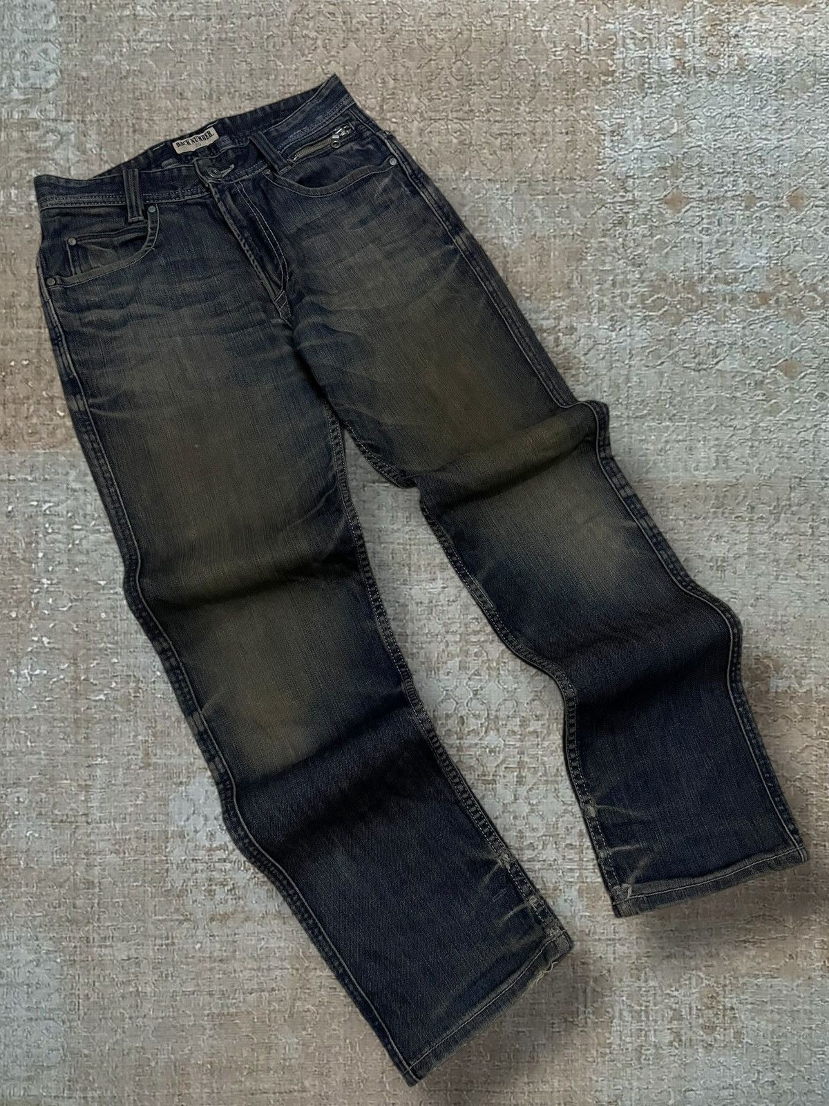 Japanese Brand Vintage 1990s Designer Back Number Mudwash Style Denim Size US 28 / EU 44 - 2 Thumbnail