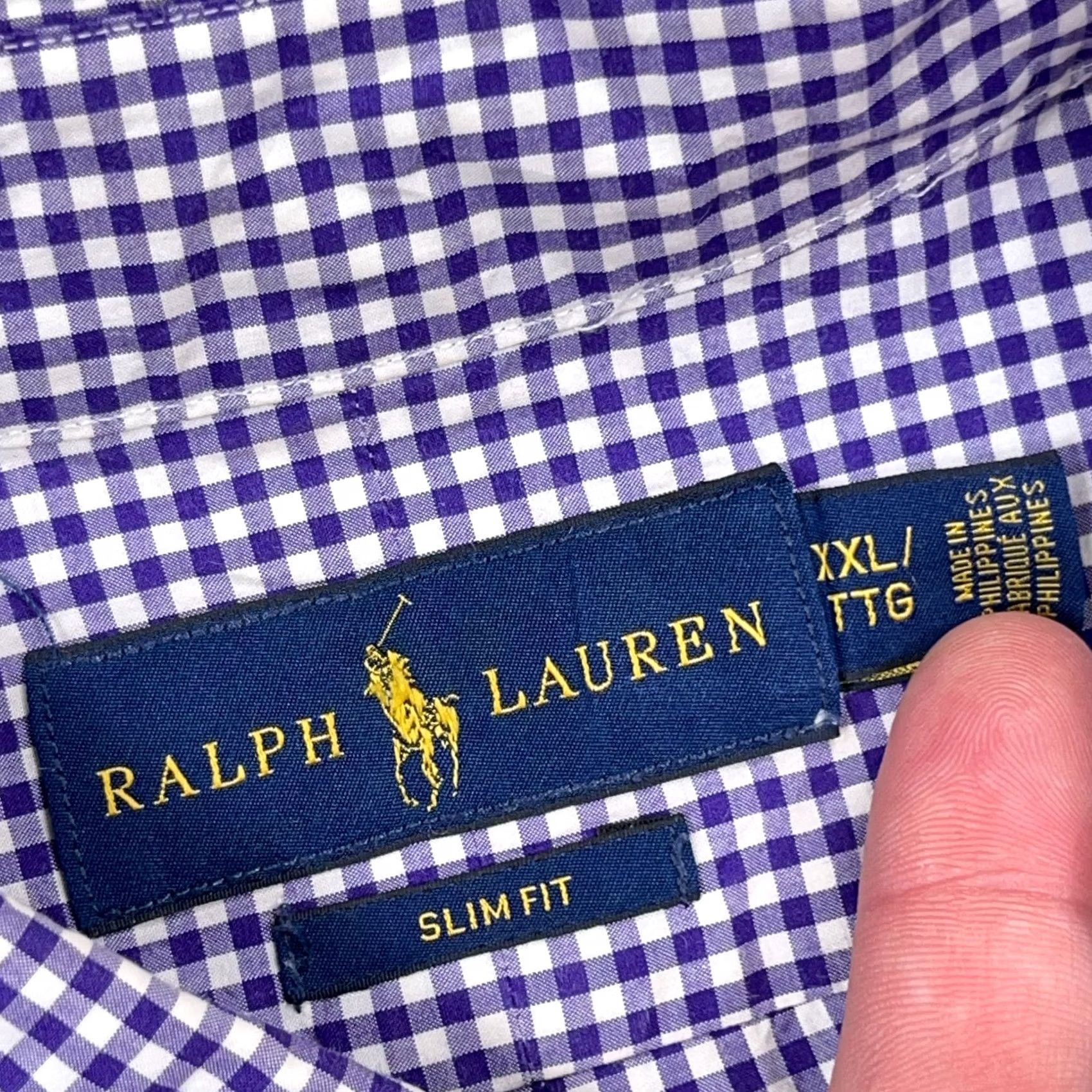 Ralph Lauren Ralph Lauren Shirt Men 2XL Purple Orange Check Button Up Slim Fit Poplin Colorful Modern Preppy Mens Size US XXL / EU 58 / 5 - 3 Thumbnail
