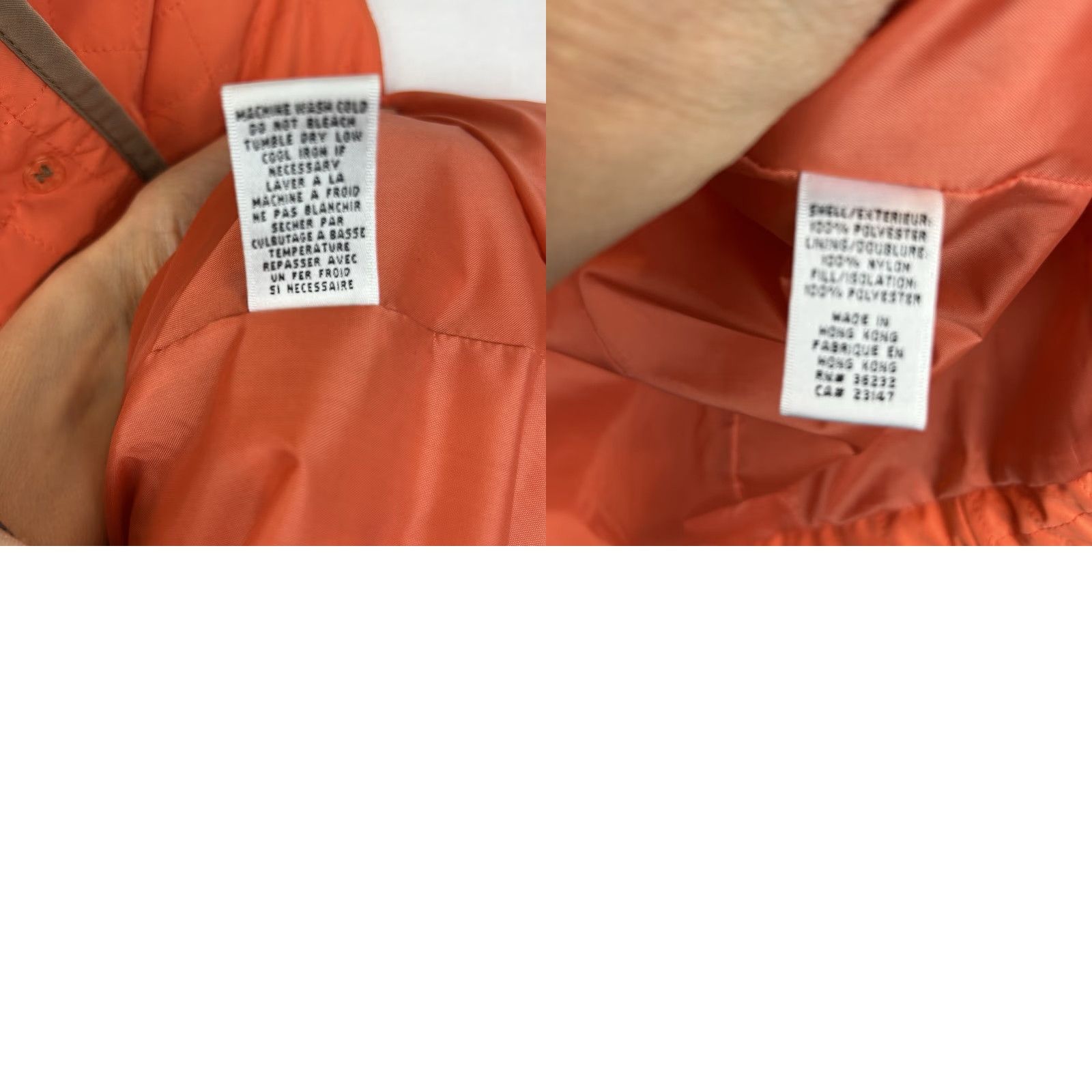 Talbots Talbots Quilted Jacket Womens Small Petite Orange Lightweight Short Sleeve Button Fall Pattern Solid Vintage No Size S / US 4 / IT 40 - 8 Thumbnail