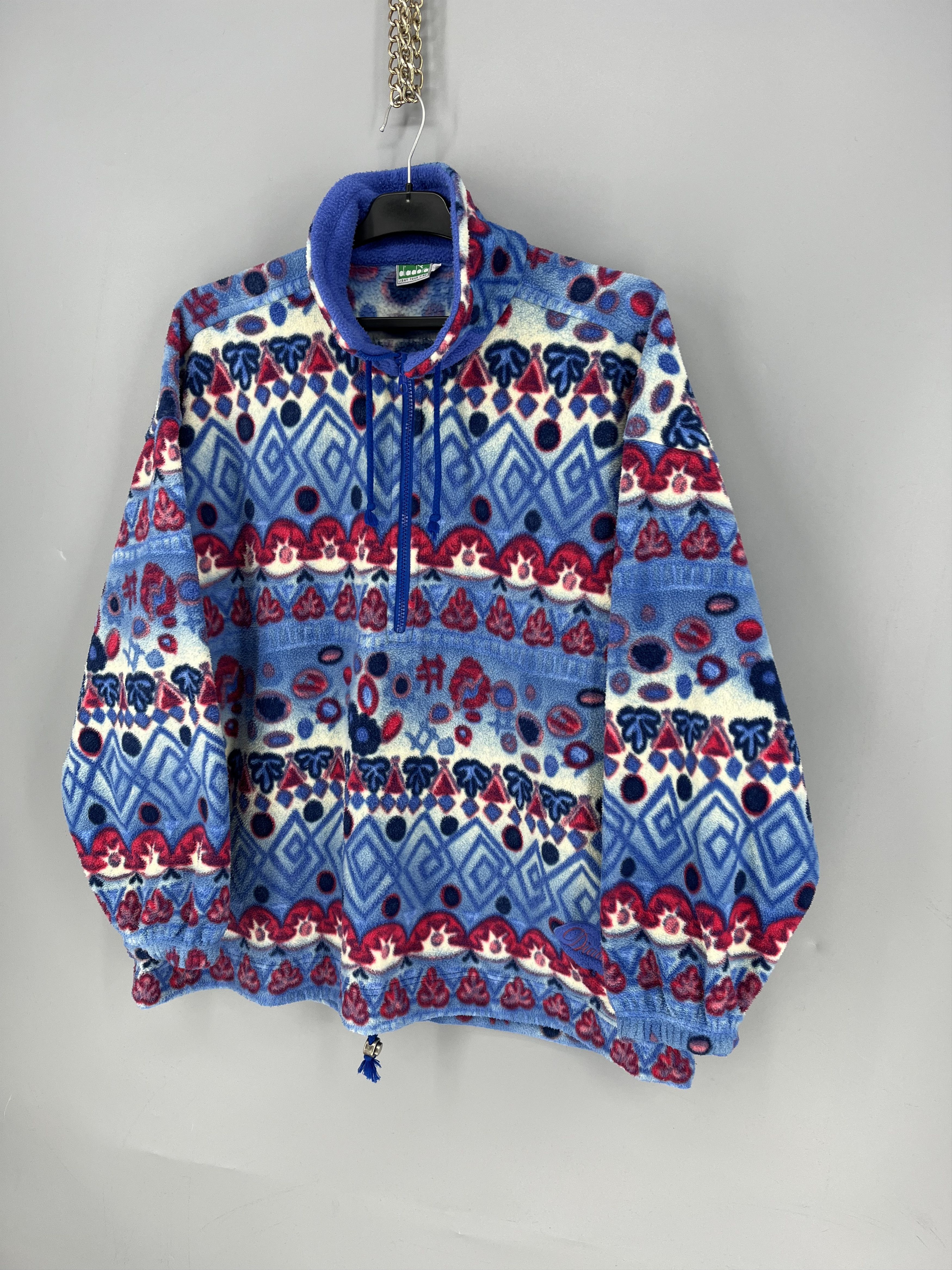Diadora Vintage Diadora Blue Fleece Jacket 1/3 zip mens size M Size US M / EU 48-50 / 2 - 3 Thumbnail