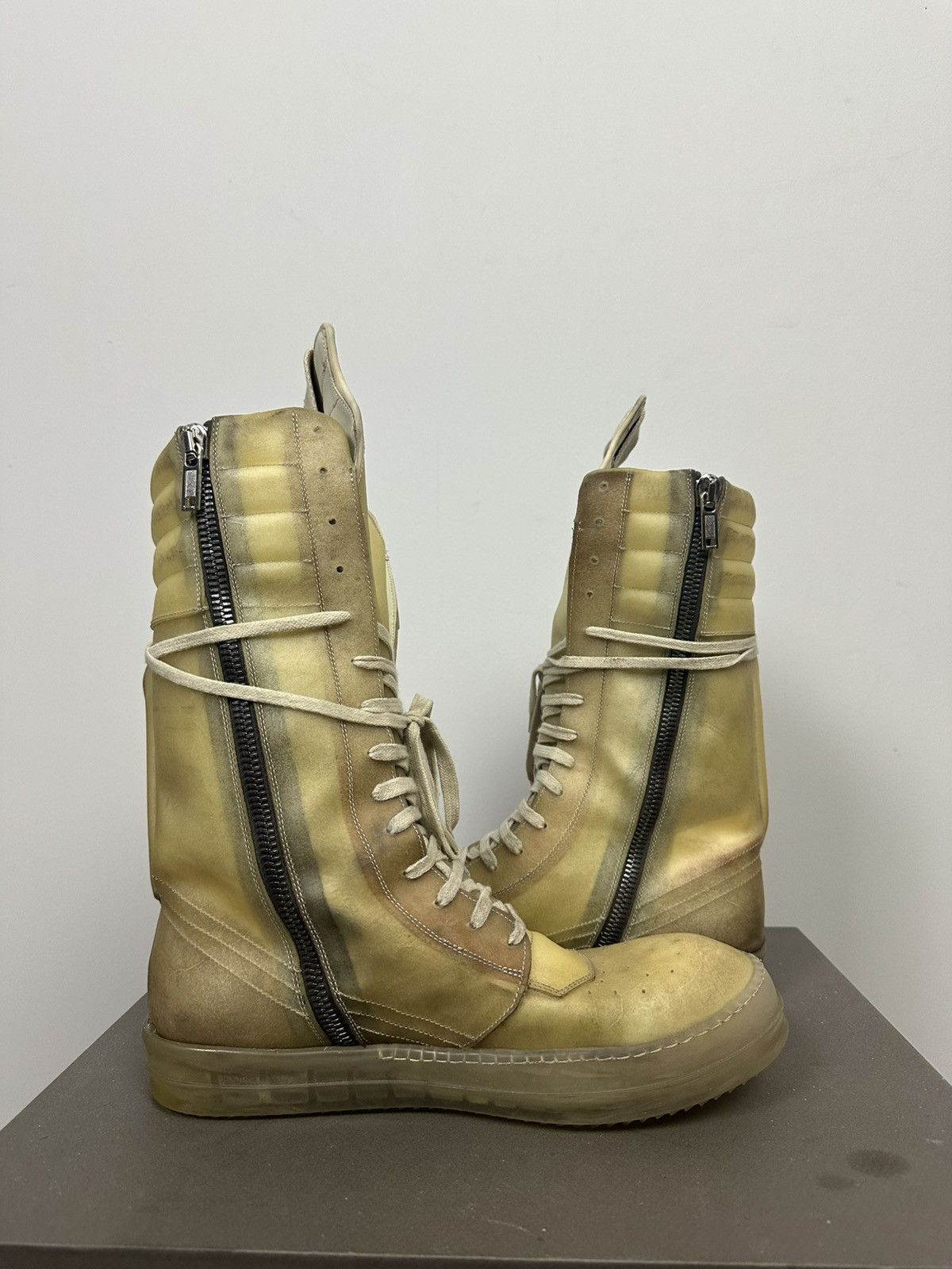 Rick Owens SS23 ‘EDFU’ Apparation Leather Cargobaskets Size US 11 / EU 44 - 6 Thumbnail