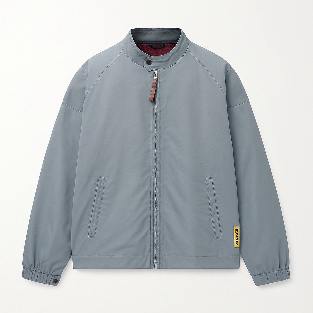 291295=Homme Vintage 291295-Homme Light Grey Nylon Jacket – Minimalist Size US M / EU 48-50 / 2 - 1 Thumbnail