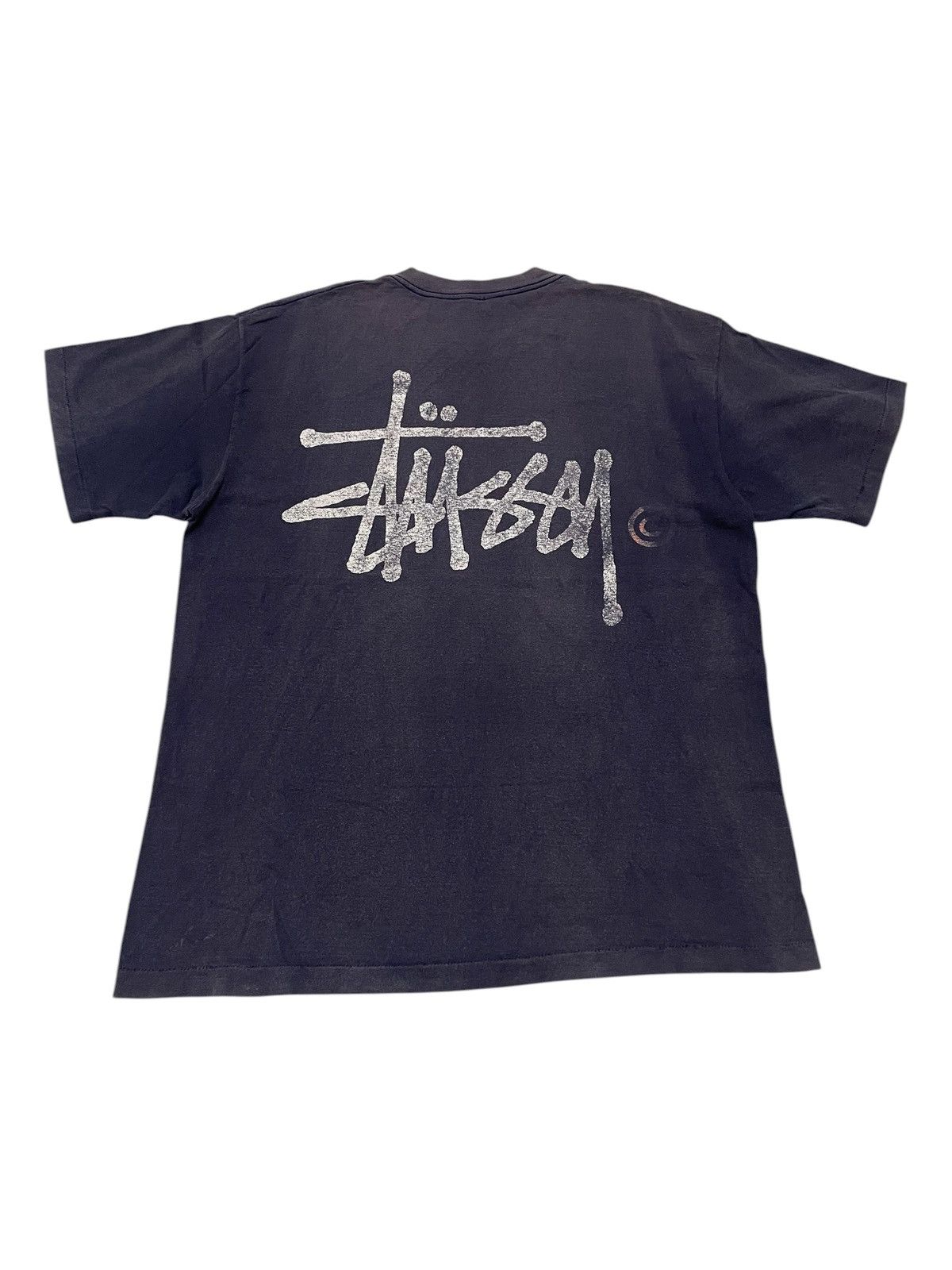 Stussy Vintage STUSSY Distressed Colour Tshirt Size US XL / EU 56 / 4 - 1 Thumbnail