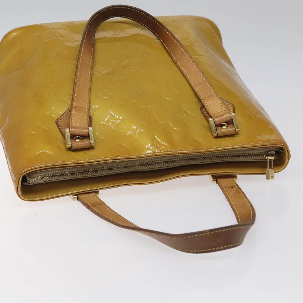 Louis Vuitton LOUIS VUITTON Monogram Vernis Houston Hand Bag Beige M91004 Size ONE SIZE - 6 Thumbnail