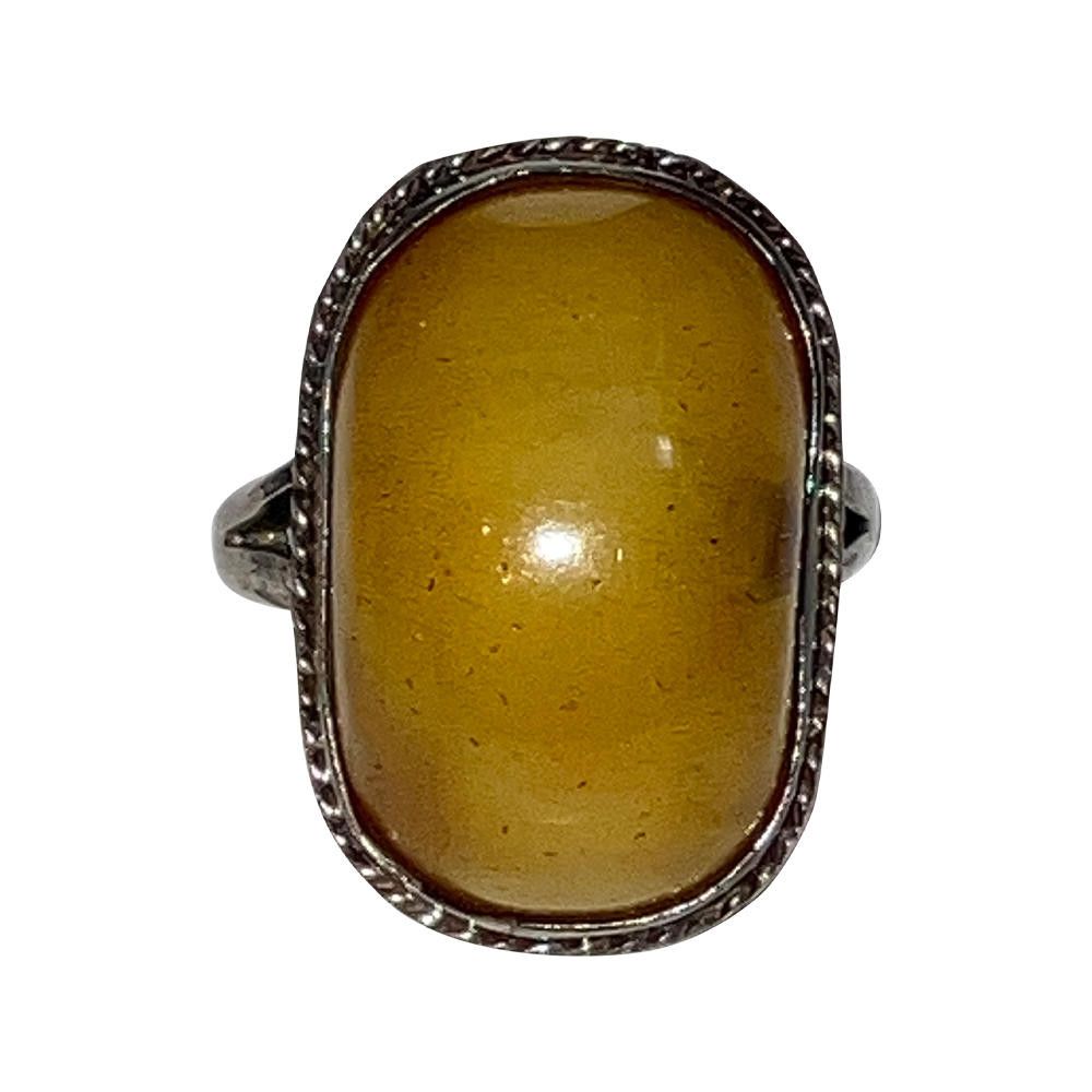 Mexican Sterling Amber Ring