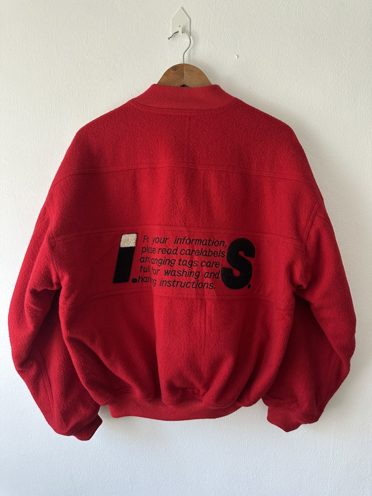 Issey Miyake Issey Miyake Care Label Wool Bomber Jacket Size US M / EU 48-50 / 2 - 1 Thumbnail