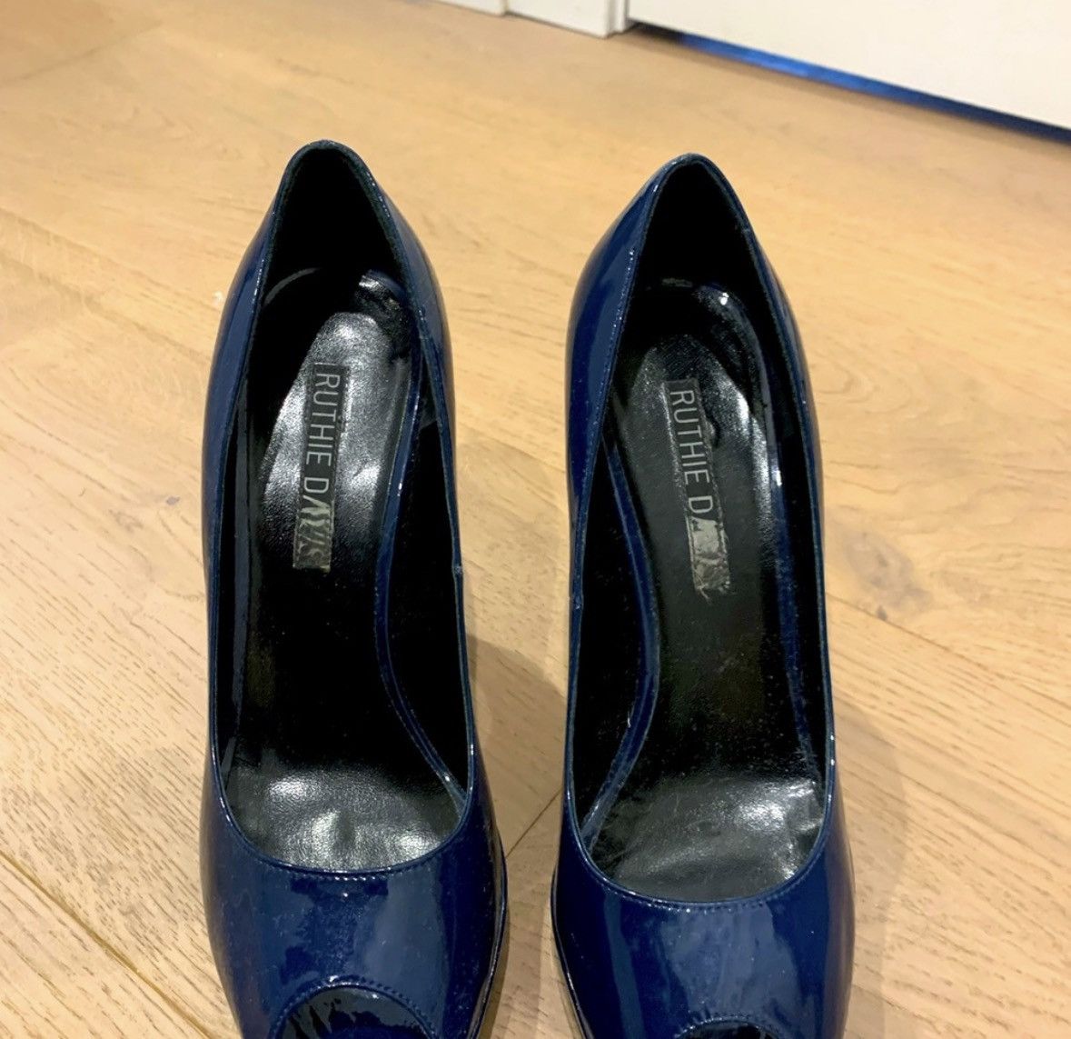 Other Ruthie Davis Patent Navy Blue Heels Size US 7.5 / IT 37.5 - 2 Thumbnail