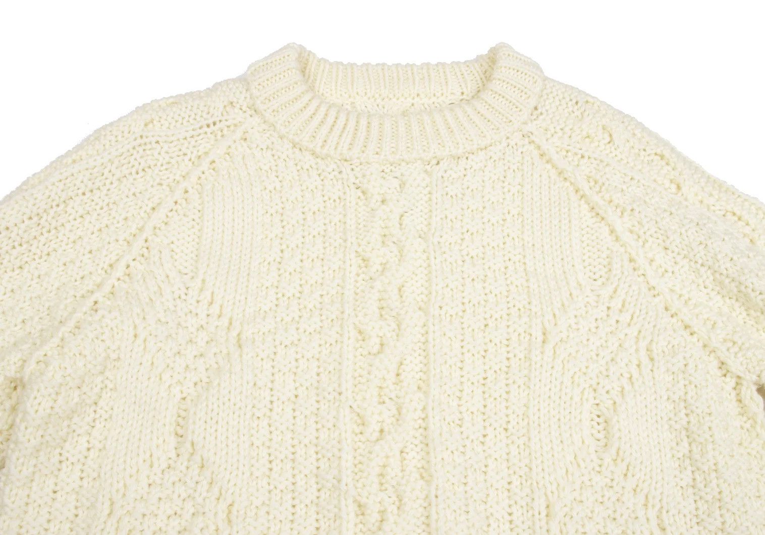 Maison Margiela Chunky Cable Knit Sweater in Cream, Size S Size US S / EU 44-46 / 1 - 2 Thumbnail