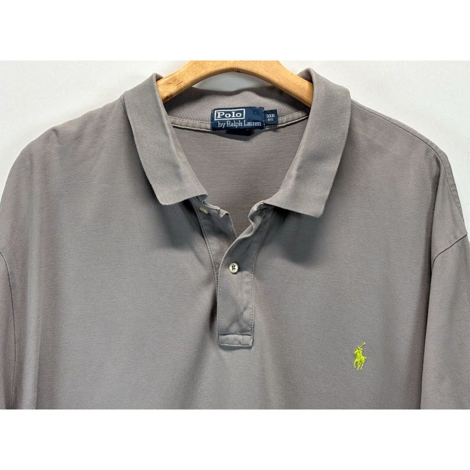 Ralph Lauren Polo Ralph Lauren Shirt Adult Big 3X Grey Green Pony Mens Preppy Size US XXL / EU 58 / 5 - 2 Thumbnail
