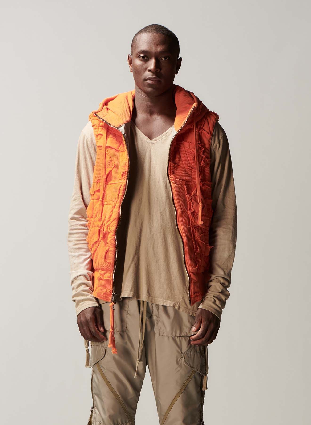 Greg Lauren $1500 Greg Lauren Orange Stitchwork Vest Size US L / EU 52-54 / 3 - 2 Thumbnail