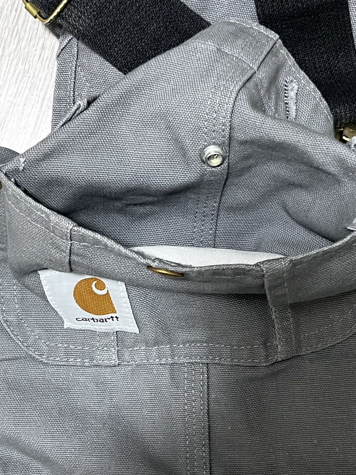 Carhartt Vintage 90s Carhartt Duck Bib Overalls Graphite Made in USA Size US 28 / EU 44 - 6 Thumbnail