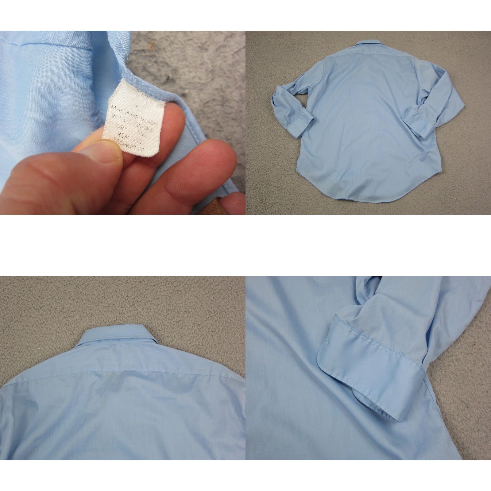 Vintage Career Club Shirt Mens XL Blue 60s 70s Vintage Button-Up Collared Long Sleeve Polyester Cotton Classic Fit, 17 XL Size US XL / EU 56 / 4 - 9 Thumbnail