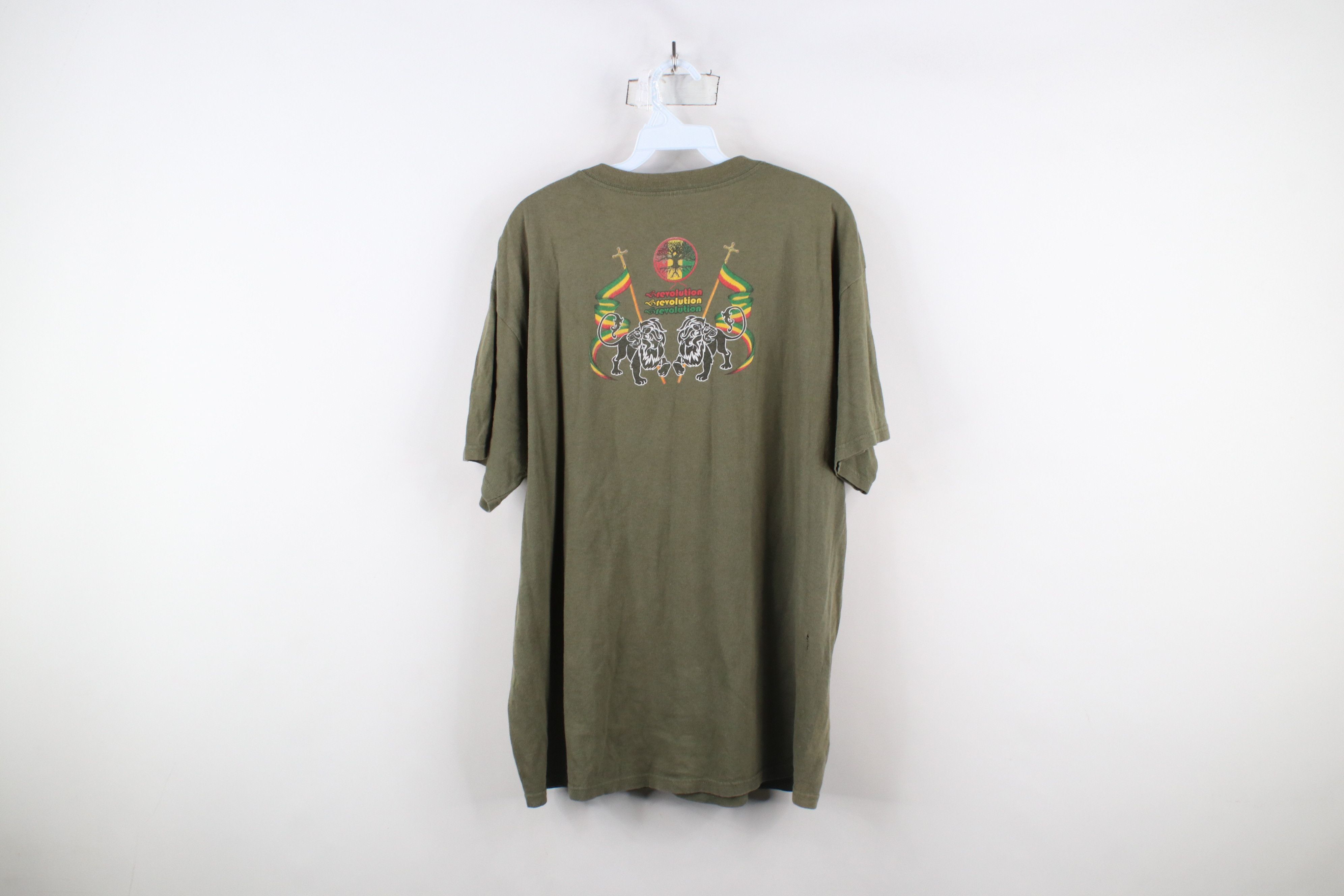 Vintage Vintage 90s Y2K Streetwear Lion of Judah Rastafari T-Shirt Size US XL / EU 56 / 4 - 13 Thumbnail