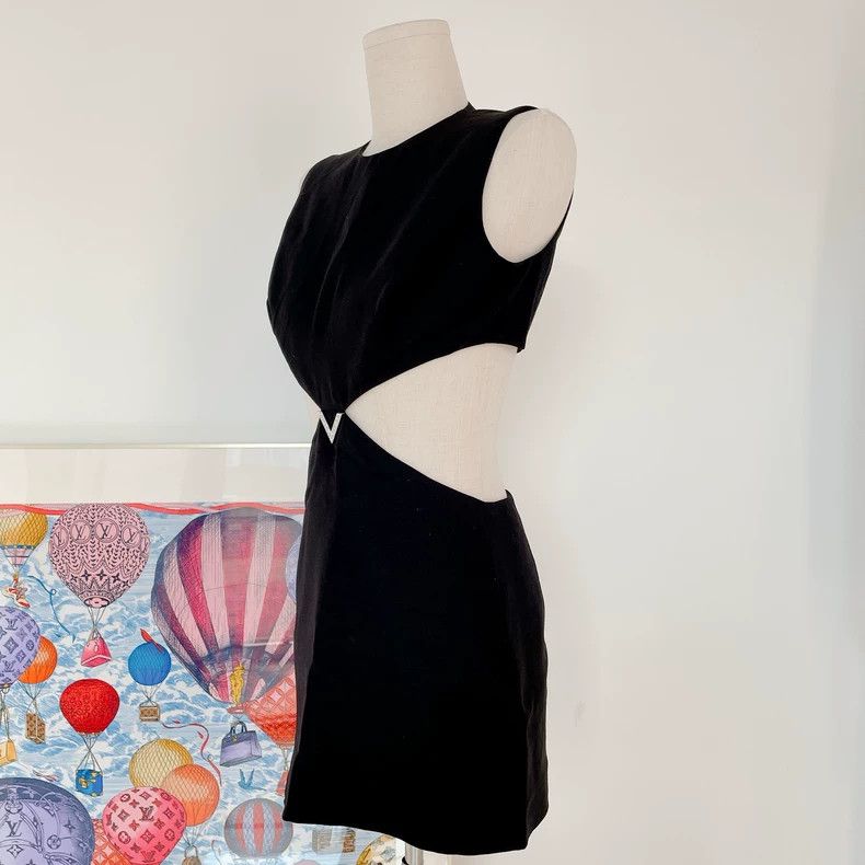 Other Valentino Black openwork dress Size S / US 4 / IT 40 - 4 Thumbnail