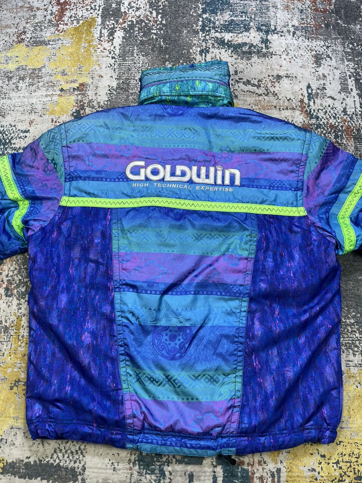 Goldwin Vtg 90s Goldwin Multicolor Abstract Ski Jacket Size US L / EU 52-54 / 3 - 3 Thumbnail