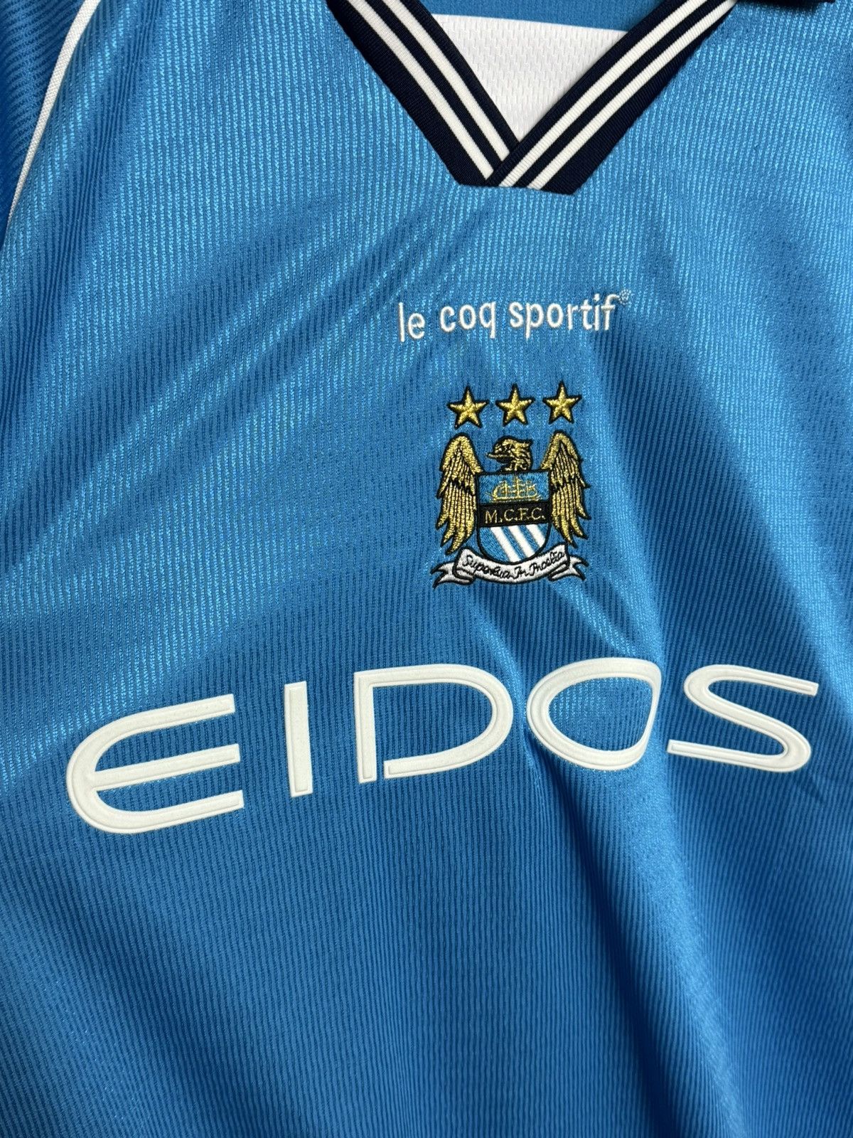 Le Coq Sportif Manchester City 99/01 Home Football Jersey Size US M / EU 48-50 / 2 - 3 Thumbnail