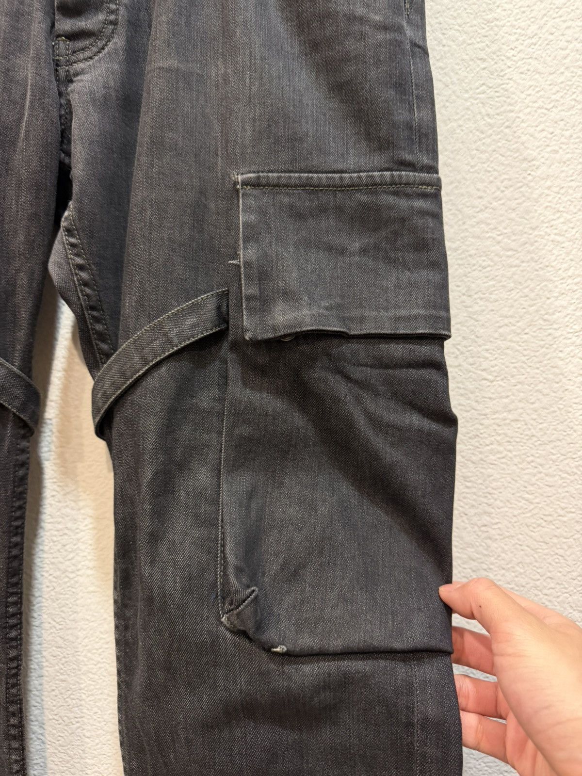 Helmut Lang AW04 Bondage Cargo Denim Jeans 29 Size US 32 / EU 48 - 4 Thumbnail