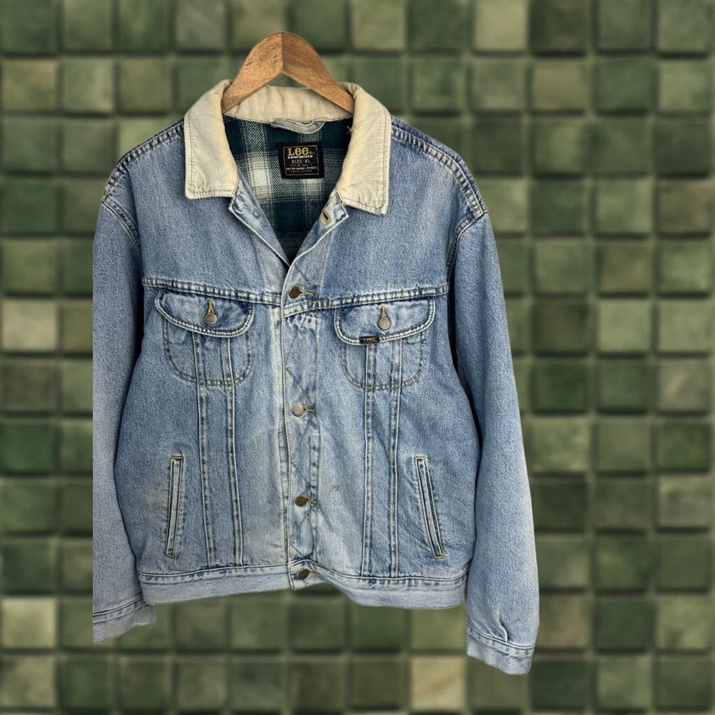 Lee VINTAGE Lee Jacket denim blue size XL Mens 90s Style Button Up Pockets Bomber Casual Workwear Size US 36 / EU 52 - 1 Thumbnail