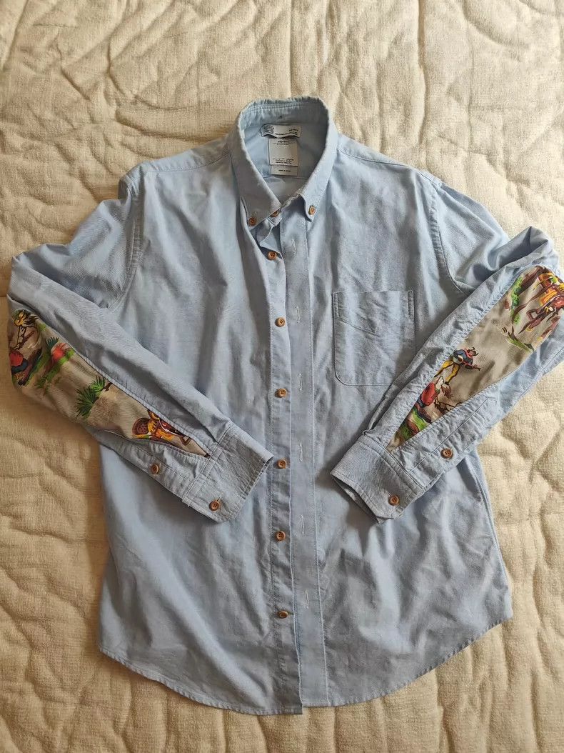 Visvim Blue Oxford Cloth Cowboy Water Droplet Shirt- DMC Size US M / EU 48-50 / 2 - 1 Thumbnail